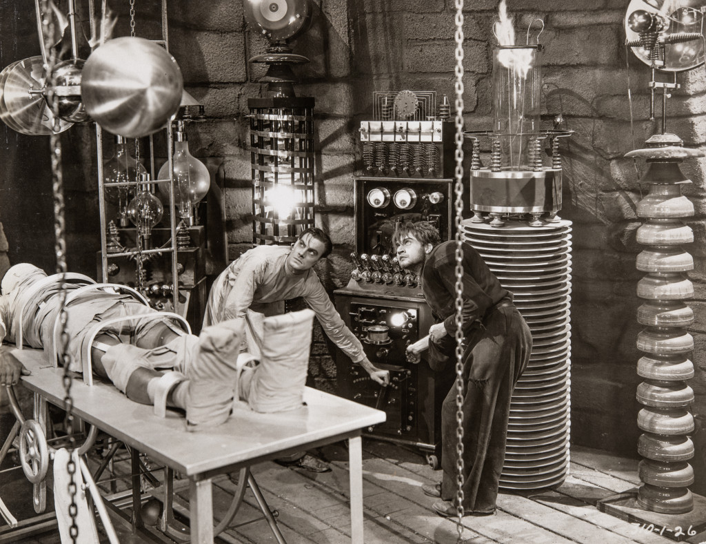 5. A film still showing Dr. Frankenstein’s laboratory in the 1931 film. Courtesy of Universal Studios Licensing LLC