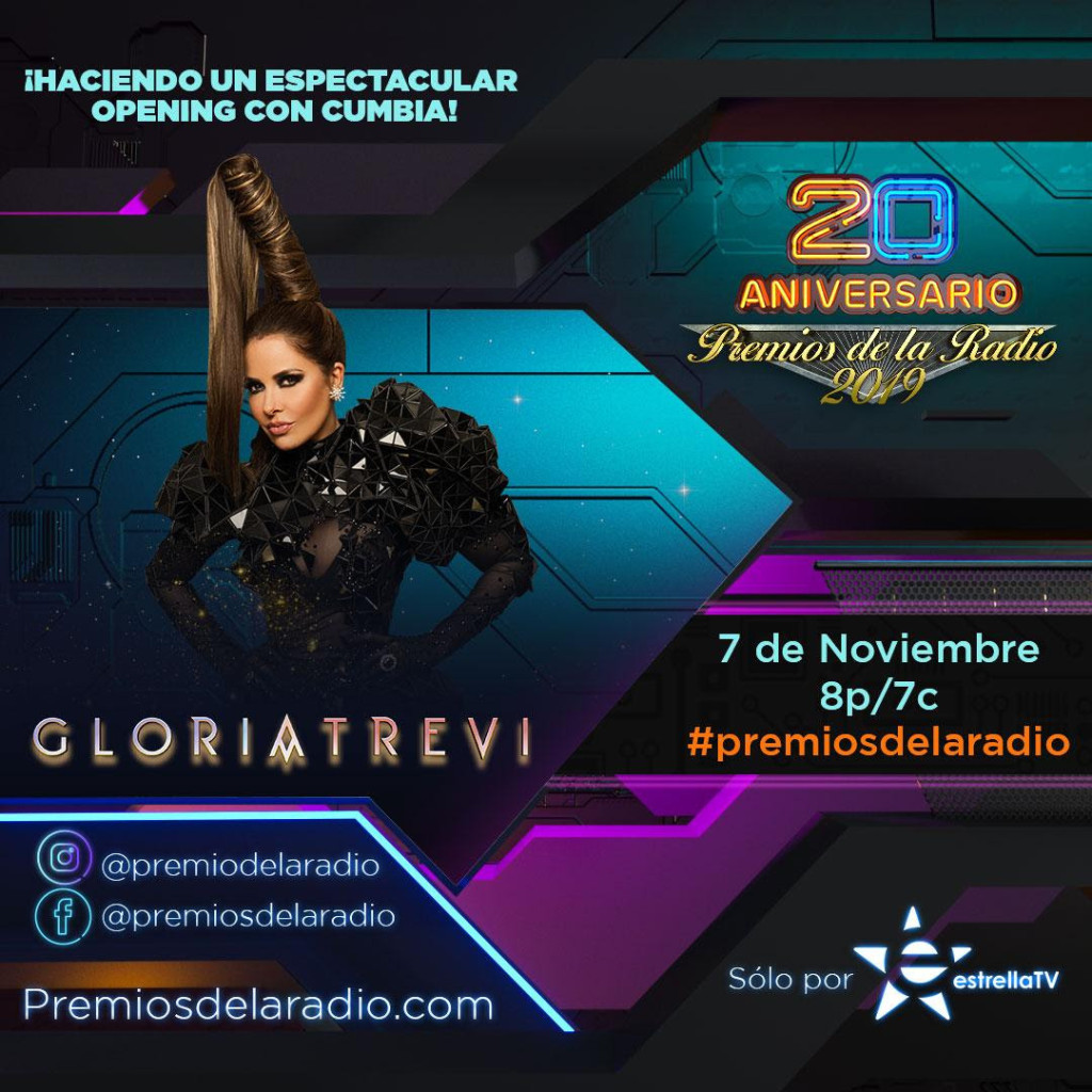 Gloria Trevi iluminará Los Premios de la Radio