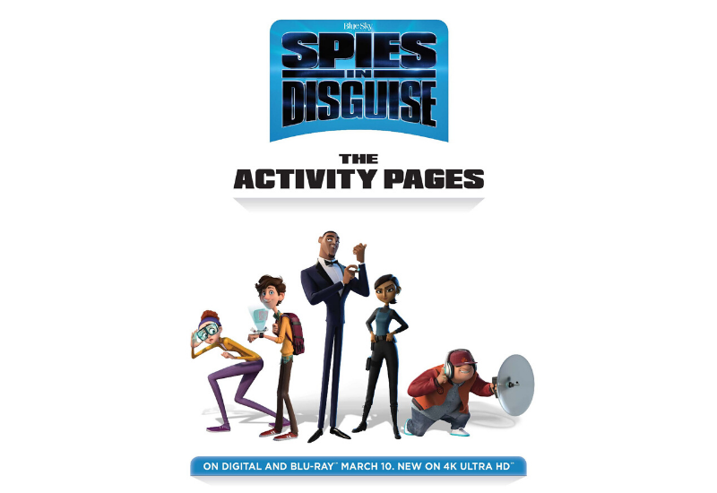 Paginas de actividades de la película Spies in Disguise que estará muy pronto en formatos caseros!