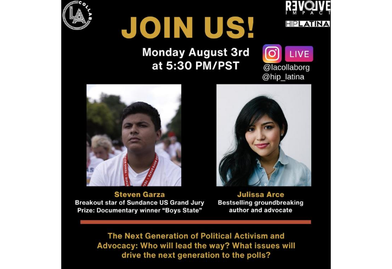 Únete a la Charla con Julissa Arce ––autora de superventas nacionales–– y el activista Steven Garza #ForTheLoveOfElPaso #ElPasoStrong